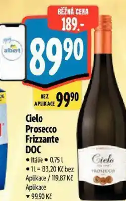 Albert Cielo Prosecco Frizzante DOC nabídka