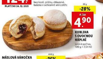 Lidl Kobliha s ovocnou náplní nabídka