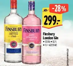 Albert Finsbury London Gin nabídka