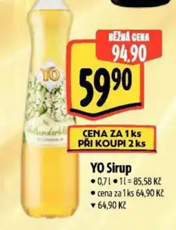 Albert YO Sirup nabídka