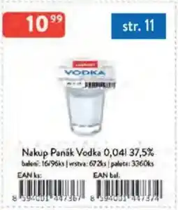 Qanto Nakup Panák Vodka nabídka
