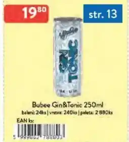 Qanto Bubee Gin&Tonic nabídka