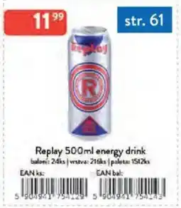 Qanto Replay energy drink nabídka