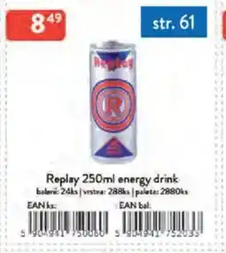 Qanto Replay energy drink nabídka