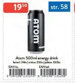 Qanto Atom energy drink nabídka