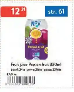 Qanto Fruit juice Passion fruit nabídka