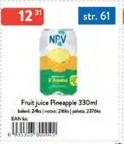 Qanto Fruit juice Pineapple nabídka
