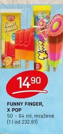 Flop FUNNY FINGER, X POP 50 64 ml, mražené nabídka