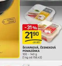 Flop ŠKVARKOVÁ, ČESNEKOVÁ POMAZÁNKA 100-140 g nabídka