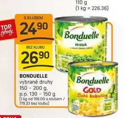 Flop BONDUELLE vybrané druhy 150-200 g. p.p. 130 -150 g nabídka