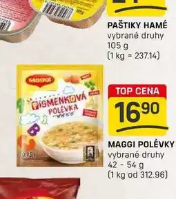 Flop MAGGI POLÉVKY vybrané druhy 42-54 g nabídka