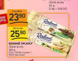 Flop RODINNÉ OPLATKY různé druhy 130 g nabídka