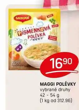 Flop MAGGI POLÉVKY vybrané druhy 42-54 g nabídka