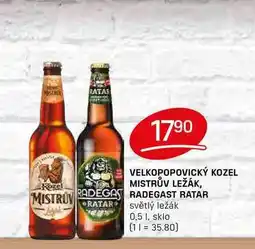 Flop RADEGAST RATAR světlý ležák 0,5l nabídka