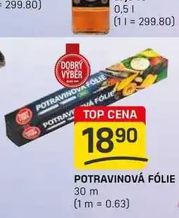 Flop POTRAVINOVÁ FÓLIE 30 m nabídka