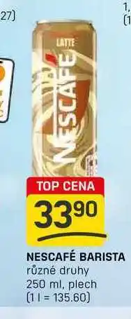 Flop NESCAFÉ BARISTA různé druhy 250 ml, plech nabídka