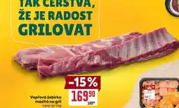 Billa Vepřová žebírka masitá na gril cena za 1 kg nabídka