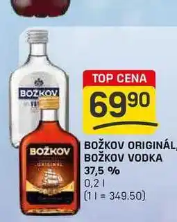 Flop BOŽKOV ORIGINÁL BOŽKOV VODKA 37,5 % 0,2l nabídka