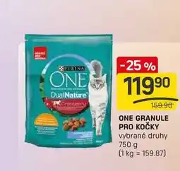 Flop ONE GRANULE PRO KOČKY vybrané druhy 750 g nabídka