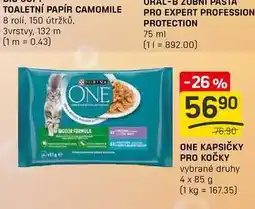 Flop ONE KAPSIČKY PRO KOČKY vybrané druhy 4 x 85 g nabídka