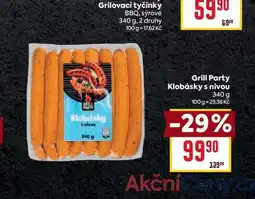 Billa Grill Party Klobásky s nivou 340 g nabídka