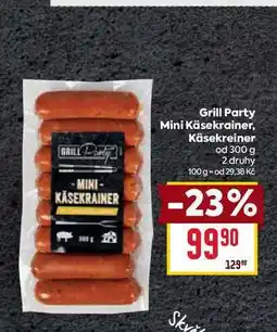 Billa Grill Party Mini Käsekrainer, Käsekreiner od 300 g nabídka