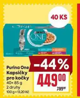 Billa Purina One Kapsičky pro kočky 40x85 g nabídka
