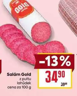 Billa Salám Gold z pultu lahůdek cena za 100 g nabídka