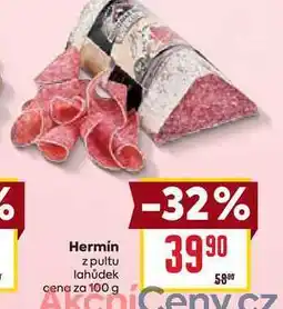 Billa Hermín z pultu lahůdek cena za 100 g nabídka