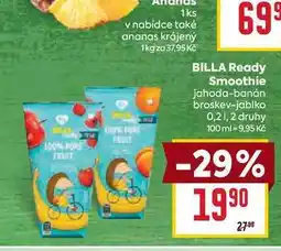 Billa BILLA Ready Smoothie jahoda-banán broskev-jablko 0,2l nabídka