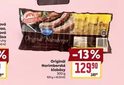 Billa Originál Norimberské klobásy 300 g nabídka