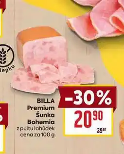 Billa BILLA Premium Šunka Bohemia z pultu lahůdek cena za 100g nabídka