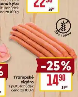 Billa Trampské cigáro z pultu lahůdek cena za 100g nabídka
