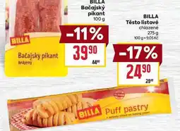 Billa BILLA Těsto listové chlazené 275 g nabídka