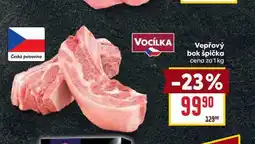Billa Vepřový bok špička cena za 1 kg nabídka