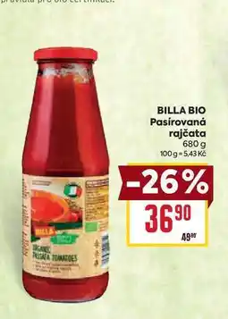 Billa BILLA BIO Pasírovaná rajčata 680 g nabídka