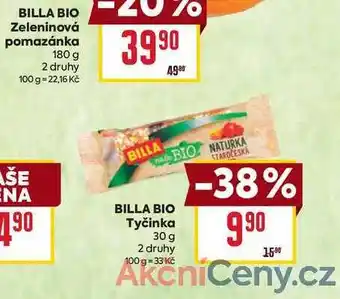 Billa BILLA BIO Tyčinka 30 g nabídka