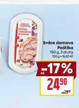 Billa Srdce domova Paštika 150 g nabídka