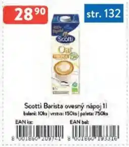Qanto Scotti Barista ovesný nápoj nabídka