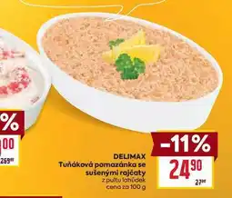 Billa Tuňáková pomazánka se sušenými rajčaty z pultu lahůdek cena za 100 g nabídka