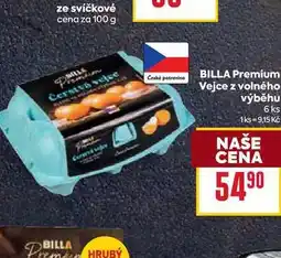 Billa BILLA Premium Vejce z volného výběhu 6 ks nabídka