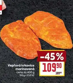 Billa Vepřová krkovice marinovaná cena za 400 g nabídka