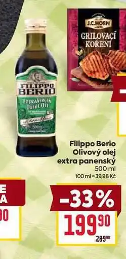 Billa Filippo Berio Olivový olej extra panenský 500 ml nabídka