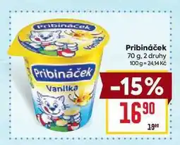 Billa Pribináček Vanilka 70 g nabídka