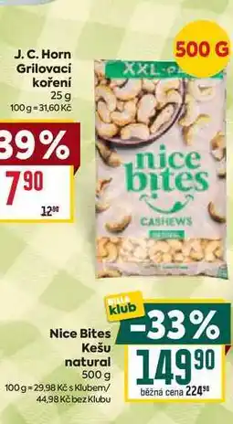 Billa Nice Bites Kešu natural 500 g nabídka