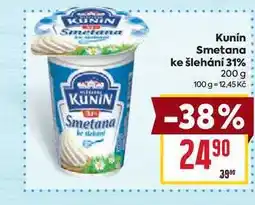 Billa Kunín Smetana ke šlehání 31% 200 g nabídka