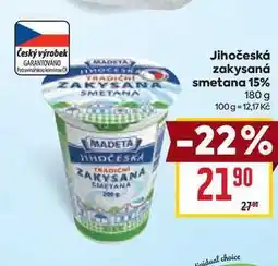Billa Jihočeská zakysaná smetana 15% 180 g nabídka