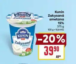 Billa Kunín Zakysaná smetana 15% 375 g nabídka