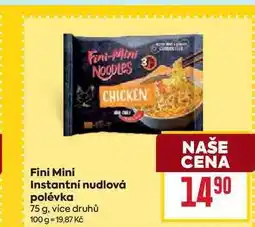 Billa Fini-Mini Instantní nudlová polévka 75 g nabídka