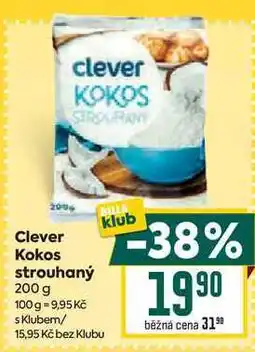 Billa Clever Kokos strouhaný 200 g nabídka